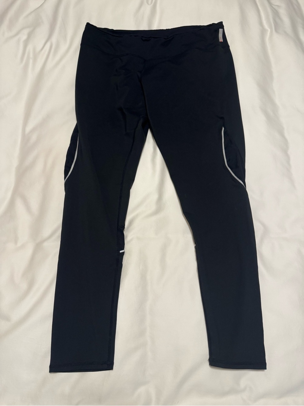 Zella Black Women's Reflective-Trim Active Leggings